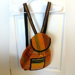 hand woven Peruvian backpack